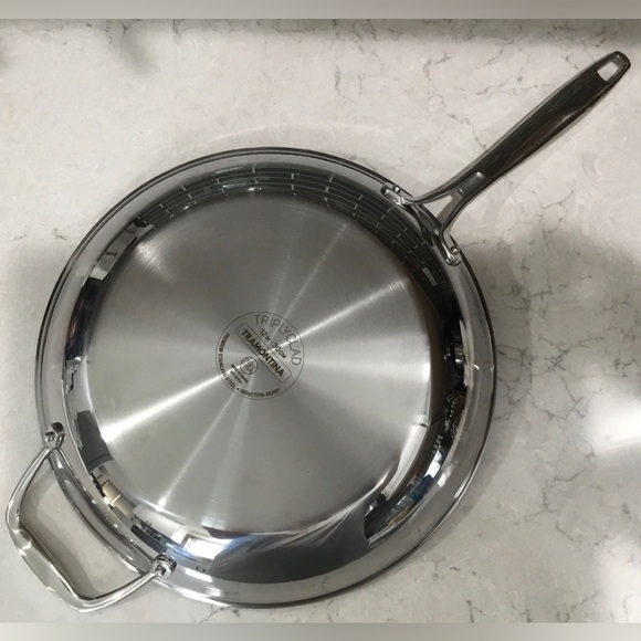 Tramontina 12 inch Fry Pan Tri-Ply Clad Stainless Steel - Picture 4 of 6